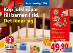 Lidl Lupilu Motorikleksaker av trä erbjuda