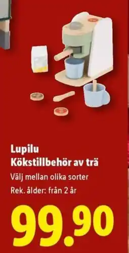 Lidl Lupilu Kökstillbehör av trä erbjuda