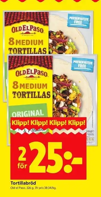 ICA Kvantum Tortillabröd erbjuda