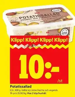 ICA Kvantum Potatissallad erbjuda