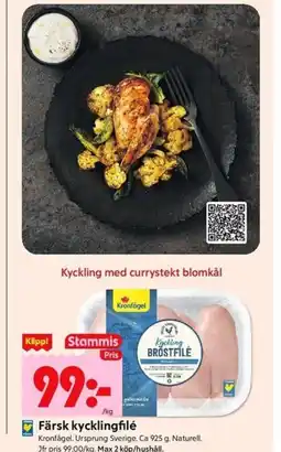 ICA Kvantum Färsk kycklingfilé erbjuda
