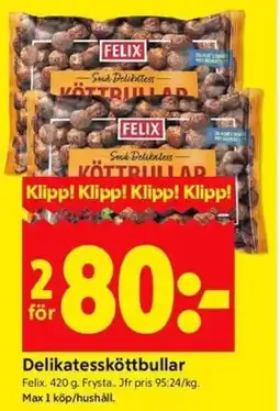 ICA Kvantum Delikatessköttbullar erbjuda