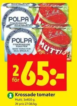 ICA Kvantum Krossade tomater erbjuda