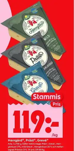 ICA Kvantum Herrgård, Präst, Grevé erbjuda