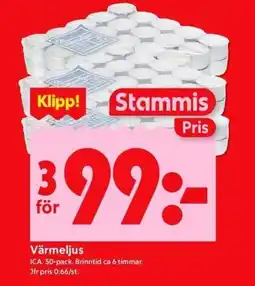 ICA Kvantum Värmeljus erbjuda