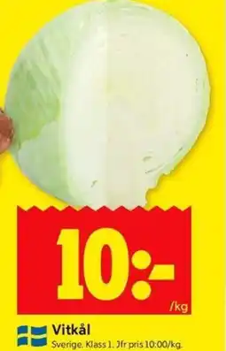 ICA Kvantum Vitkål erbjuda