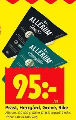 ICA Kvantum Präst, Herrgård, Grevé, Rike Allerum. erbjuda