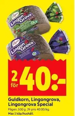 ICA Kvantum Guldkorn, Lingongrova, Lingongrova Special erbjuda