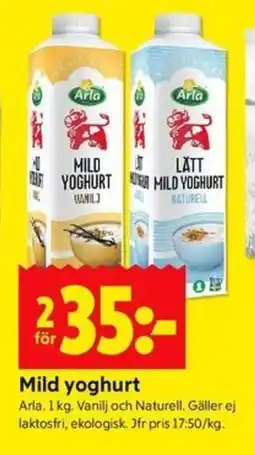 ICA Kvantum Mild yoghurt erbjuda