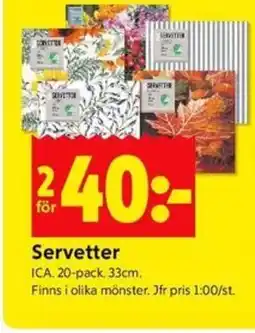 ICA Kvantum Servetter erbjuda