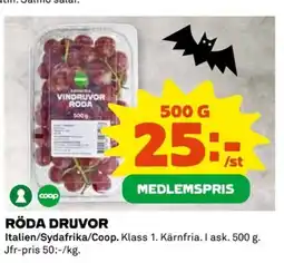 Coop Röda druvor erbjuda