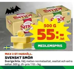 Coop Max 2 st/hushåll. svenskt smör erbjuda