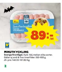Coop Minutkyckling erbjuda