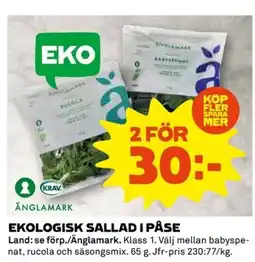 Coop Ekologisk sallad i påse erbjuda