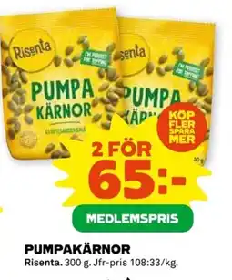 Coop Pumpakärnor erbjuda
