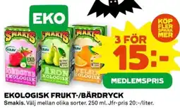 Coop Ekologisk frukt-/bärdryck erbjuda