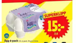 ICA Supermarket Ägg 6-pack erbjuda