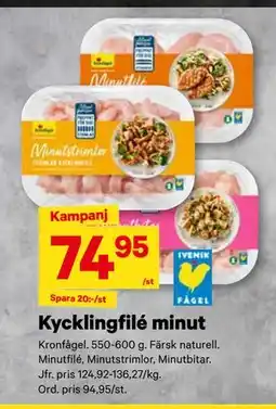 City Gross Kycklingfilé minut, SEK 74.95 erbjuda