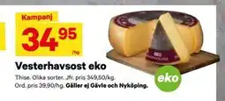 City Gross Vesterhavsost eko, SEK 34.95 erbjuda