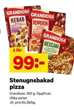 City Gross Stenugnsbakad pizza, SEK 99 erbjuda