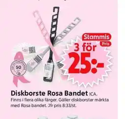 ICA Supermarket Diskborste rosa bandet ica. erbjuda