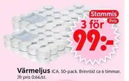 ICA Supermarket Värmeljus erbjuda