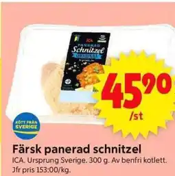 ICA Supermarket Färsk panerad schnitzel erbjuda