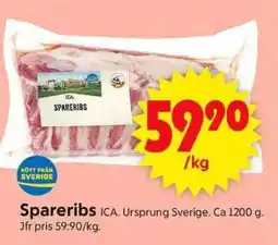 ICA Supermarket Spareribs erbjuda