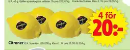 ICA Supermarket Citroner erbjuda