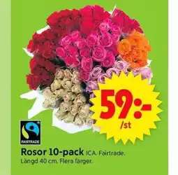 ICA Supermarket Rosor 10-pack erbjuda