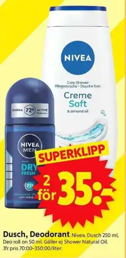 ICA Supermarket Dusch, Deodorant erbjuda
