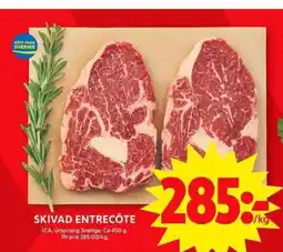ICA Maxi Skivad entrecôte erbjuda