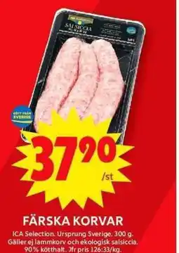 ICA Maxi Färska korvar erbjuda