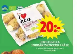 ICA Maxi Ekologiska jordärtskockor i påse erbjuda