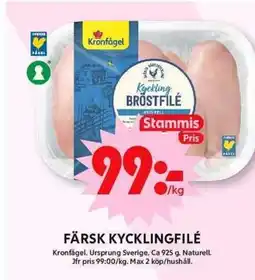 ICA Maxi Färsk kycklingfilé erbjuda