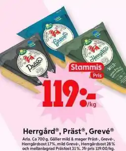 ICA Maxi Herrgård®, Präst®, GrevéⓇ erbjuda