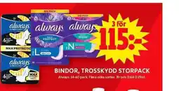ICA Maxi Bindor, trosskydd storpack erbjuda