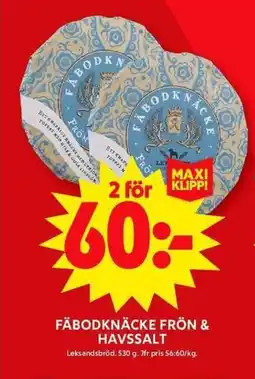 ICA Maxi Fäbodknäcke frön & havssalt erbjuda