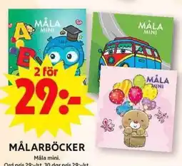 ICA Maxi Målarböcker måla mini. erbjuda