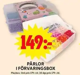 ICA Maxi Pärlor i förvaringsbox erbjuda