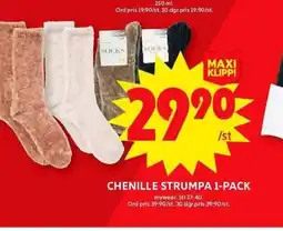 ICA Maxi Chenille strumpa 1-pack erbjuda