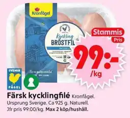 ICA Supermarket Färsk Kycklingfilé erbjuda