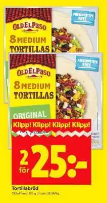 ICA Supermarket Tortillabröd erbjuda