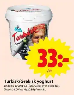 ICA Supermarket Turkisk, Grekisk Yoghurt erbjuda