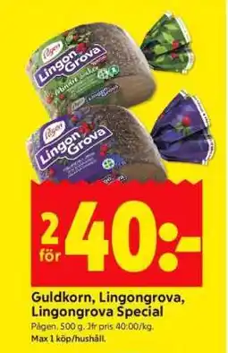ICA Supermarket Guldkorn, Lingongrova, Lingongrova Special erbjuda