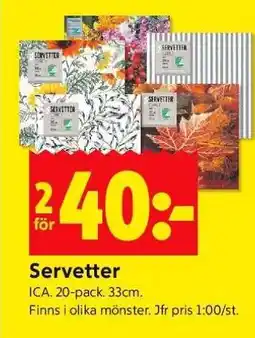 ICA Supermarket Servetter erbjuda