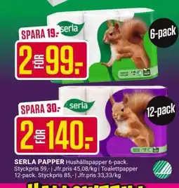 ÖoB SERLA PAPPER erbjuda