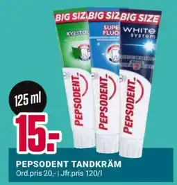 ÖoB PEPSODENT TANDKRÄM erbjuda