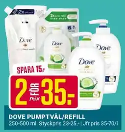 ÖoB DOVE PUMPTVÅL/REFILL erbjuda