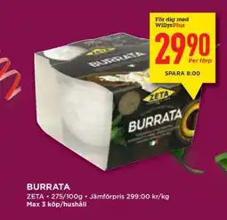 Willys BURRATA erbjuda